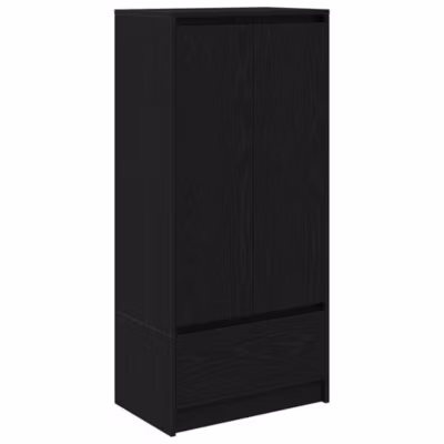 Armoire avec tiroir chêne noir 55,5x34x119,5 cm bois ingénierie vidaXL