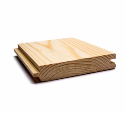 Lot de 40 lattes de revêtement à rainure et languette en sapin massif des  11,04 m2/carton 20x115x2400 mm