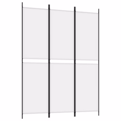Paravent, Séparateur, Cloison de séparation 3 panneaux Blanc 150×200 cm Tissu