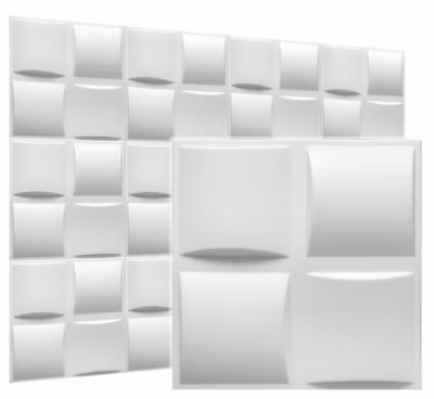 Panneaux de plafond et panneaux muraux Decoratif 3D Pled Blanc 8m² / 12pièces