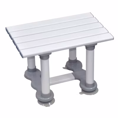 Siège de bain Aidapt en plastique – Hauteur 30 cm/ Taille 12&Prime; – Blanc