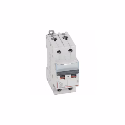408021 Disjoncteur Bipolaire 63a – 2p Courbe D – 6/10ka – à Vis – Legrand Dx3
