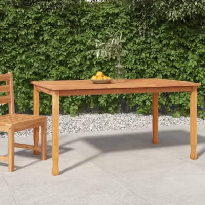 vidaXL Table à dîner de jardin 150x90x75 cm bois massif de teck 316606