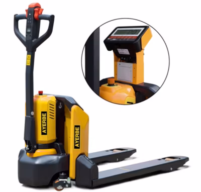 Transpalette avec balance ELEQTRA 1500 kg, 1150×562, avec imprim.