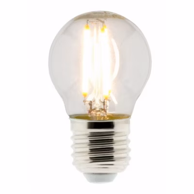 Ampoule déco filament LED sphérique 4W E27 470lm 2700K – Blanc chaud – Zenitech