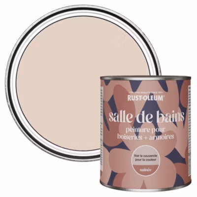 Peinture Rose pour Boiseries de Salle de Bains, Satinée – RUST-OLEUM – Pêche 750ml