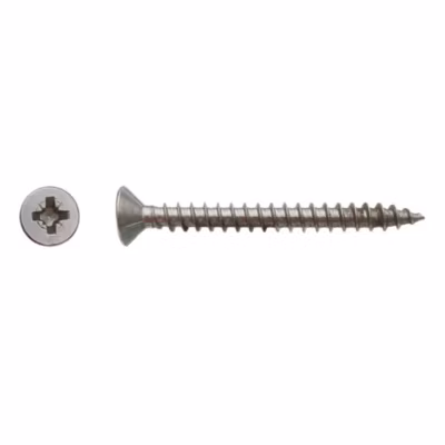 100 Vis Bois Tête Fraisée Pozidriv 6 x 40 mm – Inox A2 – D-Work