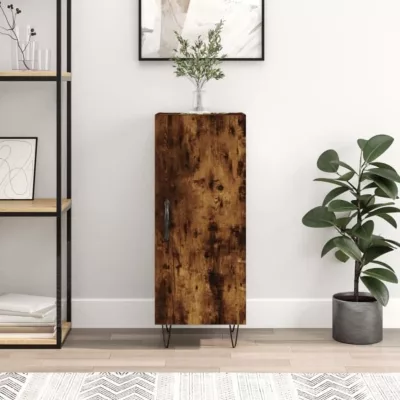 vidaXL Buffet Chêne fumé 34,5x34x90 cm Bois d&rsquo;ingénierie 828537