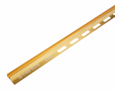 Profil Ilcom LSS en acier inoxydable pour verre de douche Or satiné – 11 mm x 2000mm x 0,65 ep.