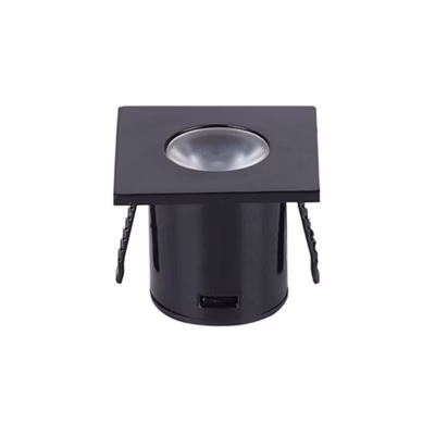 Mini Spot LED Encastrable 1W 90 degrés carré Noir – Blanc Chaud 2300K – 3500K – SILAMP
