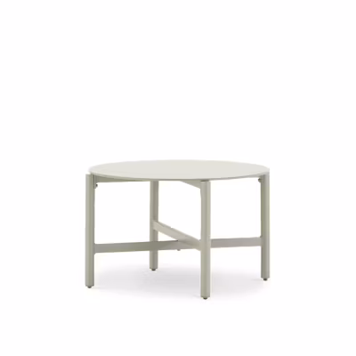Table basse de jardin ronde 84cm imitation pierre – Milos