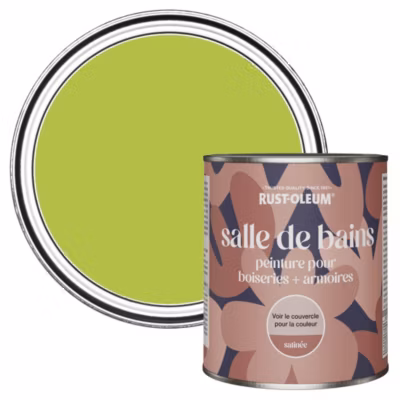 Peinture Verte pour Boiseries de Salle de Bains, Satinée – RUST-OLEUM – Citron vert 750ml
