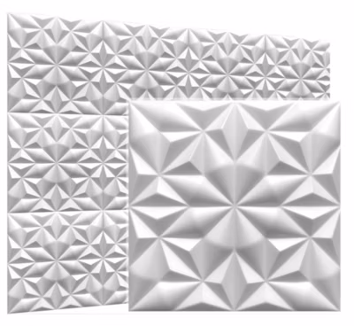 Panneaux de plafond et panneaux muraux Decoratif 3D Onyx Blanc 12m² / 48pièces