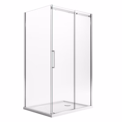 Cabine de douche 90x150CM H200 Verre Transparent 8mm Droite avec Easy-Clean mod. Prime Duo 1 Porte