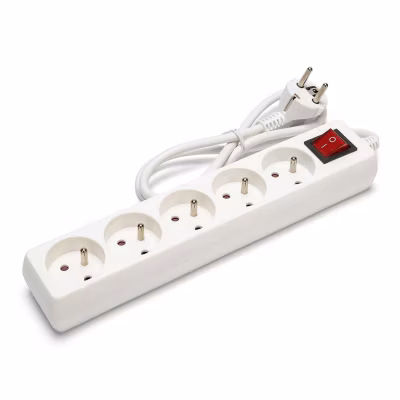 Bloc multiprise 5x16A avec interrupteur, 1m, CE & NF