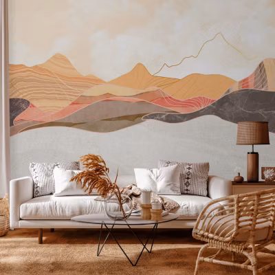Papier peint panoramique Sirocco – Beige
