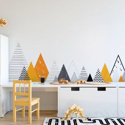 Stickers enfant montagnes scandinaves zolka 120 x 200 cm