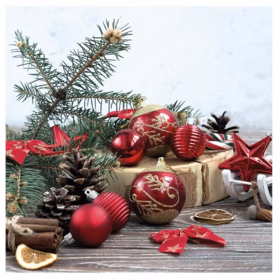 Lot de 20 serviettes en papier Christmas holiday