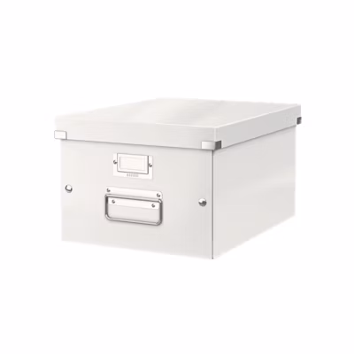 Boîte de rangement en carton Taille Moyenne A4+ – Blanc