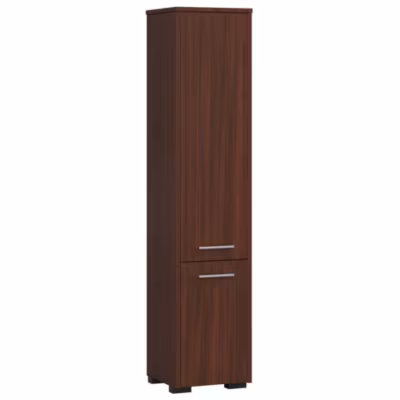 Colonne salle de bain, 2 armoires, 140 x 30 x 30 cm, wengé