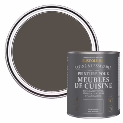 Peinture Marron pour Meubles de Cuisine, Satin – RUST-OLEUM – Brun Terre 750ml