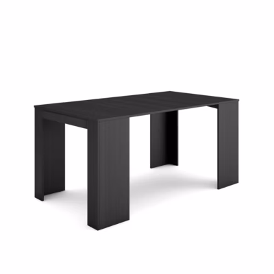 Table console extensible 160x90x77cm couleur noir