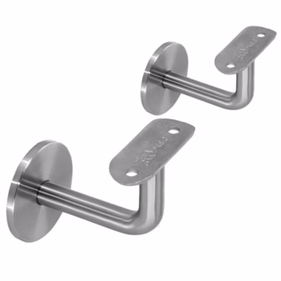 2 x Support mural fixe – Main courante diam. 42,4 mm – Fixation M8 – Inox 304