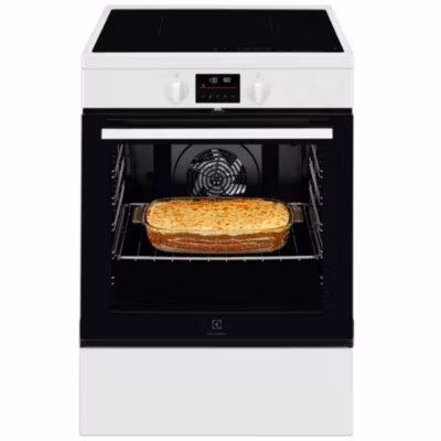 Cuisinière induction a+ 73l 3 feux, série 500 surroundcook, blanc Electrolux LKI64890BW série 500 surroundcook