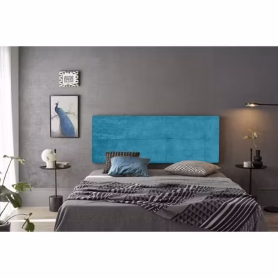 Tête de lit – Cala – Turquoise – Tissu anti-tache – Rembourrage en mousse HR – 220 cm