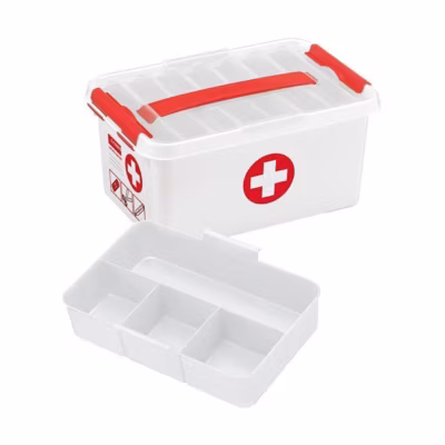 Boite à compartiments 1er Secours Qline 6 litres