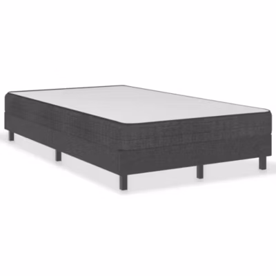 Lit double, Lit adulte, Sommier à lattes de lit Gris foncé Tissu 120×200 cm