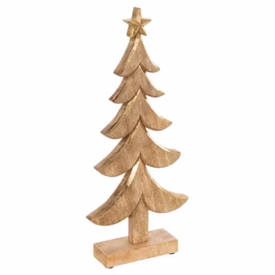 Sapin de Noël à Poser « Bois Manguier » 41cm Naturel